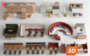 Cafe Furniture Skp Files 
